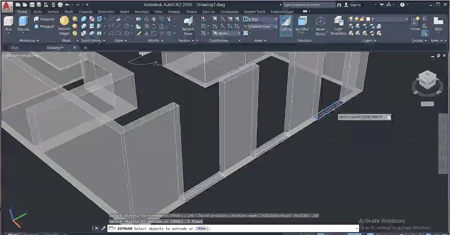 حجم دادن به پلان اتوکد در اسکچاپ