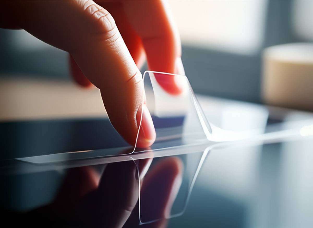 تمیز کردن صفحه نمایش با چسب نواری پهن