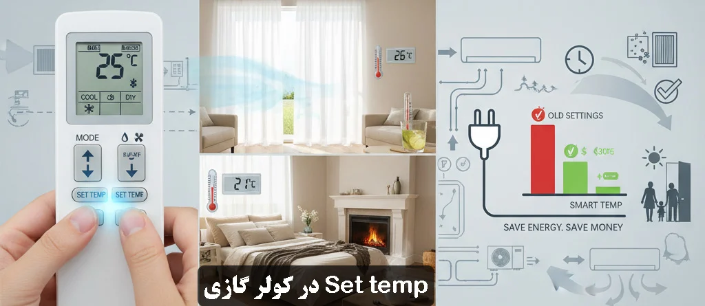 کولر گازی Set temp در کولر گازی